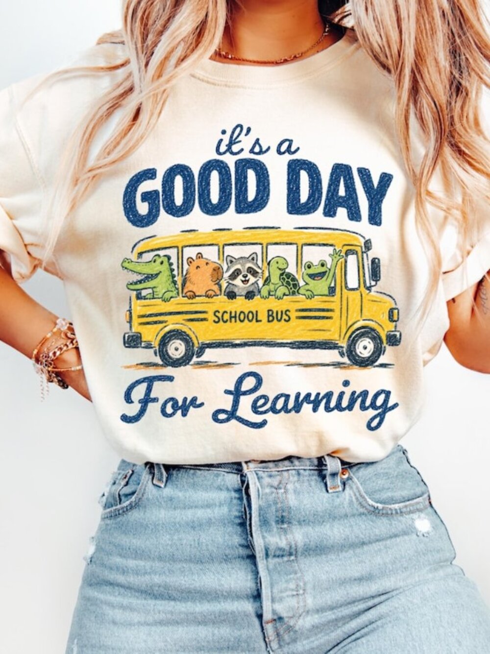 Good Day For Learning Shirt, Teacher School Bus Tee, Cute Teacher Shirt